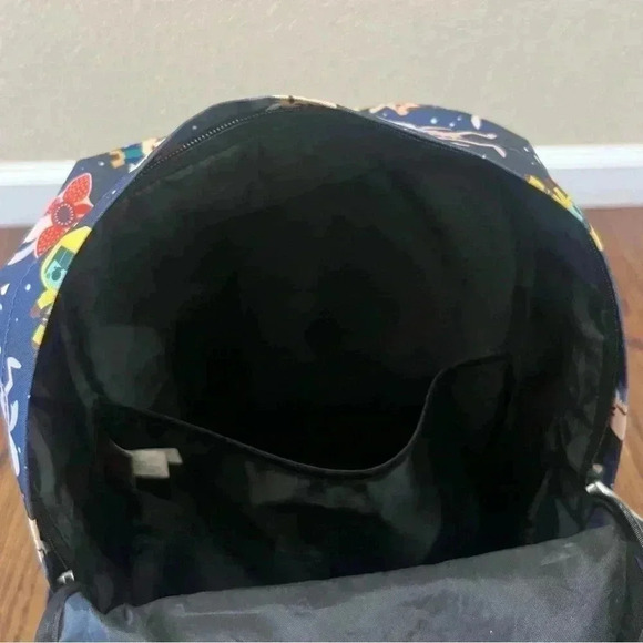 Loungefly Stranger Things Chibi Characters All Over Print Backpack Blue - Picture 8 of 16